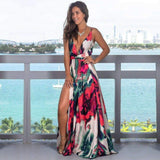 New Women Bodycon Floral Maxi Dress