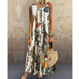 New Women's Boho Sleeveless Summer Dress
