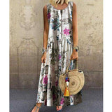 New Women's Boho Sleeveless Summer Dress