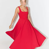 Yade | High-Waisted Midi Dress