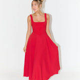 Yade | High-Waisted Midi Dress