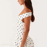 Off-Shoulder Peplum Mini Dress