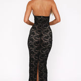 Destiny Lace Maxi Dress Black