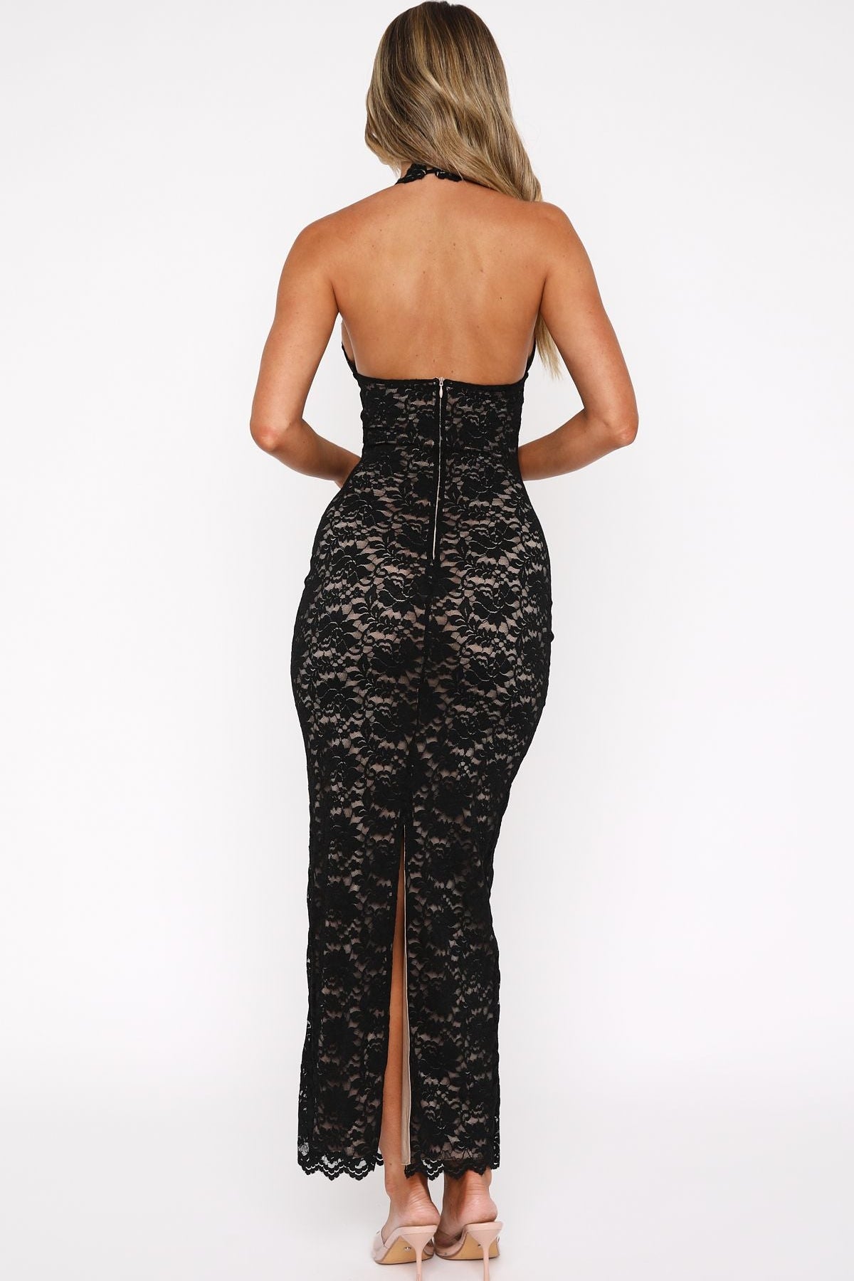 Destiny Lace Maxi Dress Black