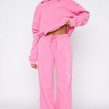 The Good Life Wide Leg Sweatpants Pink