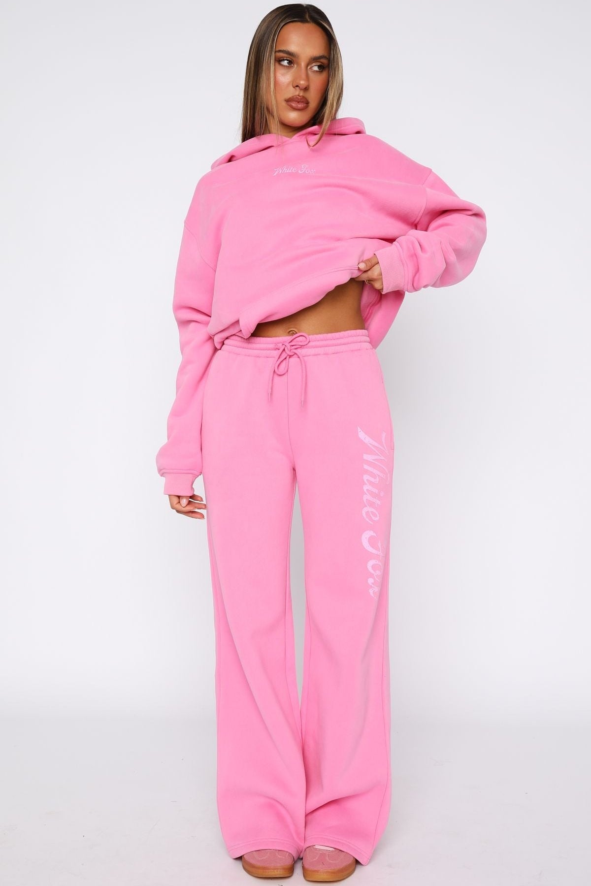 The Good Life Wide Leg Sweatpants Pink