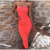 Pleated Suspender Skirt Women Long Lace Dress