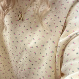 Polka Dot Cute Crew Neck Pull-On Sweatshirt