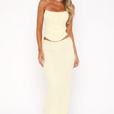 Loving You Maxi Skirt Lemon