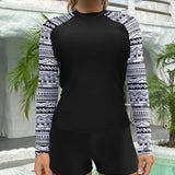 Print Push Up Diving Suit Two Piece Set
