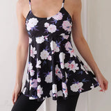 Printed Knee Shorts Tankini Two Piece Set