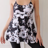 Printed Knee Shorts Tankini Two Piece Set