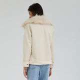 Winter Suede Leather Lamb Wool Jacket