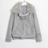 Winter Suede Leather Lamb Wool Jacket