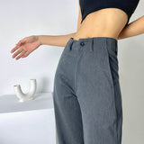 High Waist Straight Pants