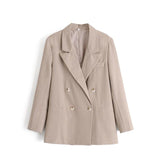 Women's Blazer Classic Double Breasted Long Sleeve Coat