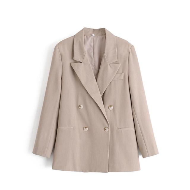 Women's Blazer Classic Double Breasted Long Sleeve Coat