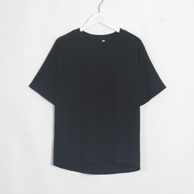 Women's O Neck Short Sleeve Basic Tees