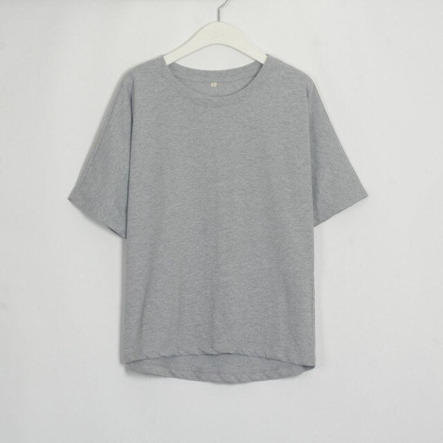 Women's O Neck Short Sleeve Basic Tees