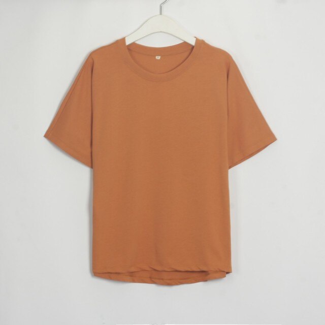 Women's O Neck Short Sleeve Basic Tees