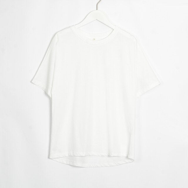 Women's O Neck Short Sleeve Basic Tees