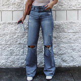 Fashion Jeans Women High Waist Straight Denim Mom Pants