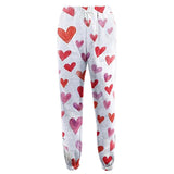 Women Cartoon Print Bandage Graphic Drawstring Haren Pants Sexy Wide Leg Elastic Waist Pants Leggings