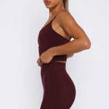 Keep Up High Waisted Shorts 4" Merlot