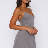 Excuse Me, Darling Mini Dress Grey
