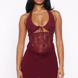 Diamonds Are Forever Mini Dress Burgundy