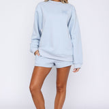 Love You Forever Lounge Shorts Baby Blue