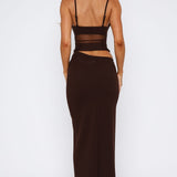 Call Me Up Maxi Dress Chocolate