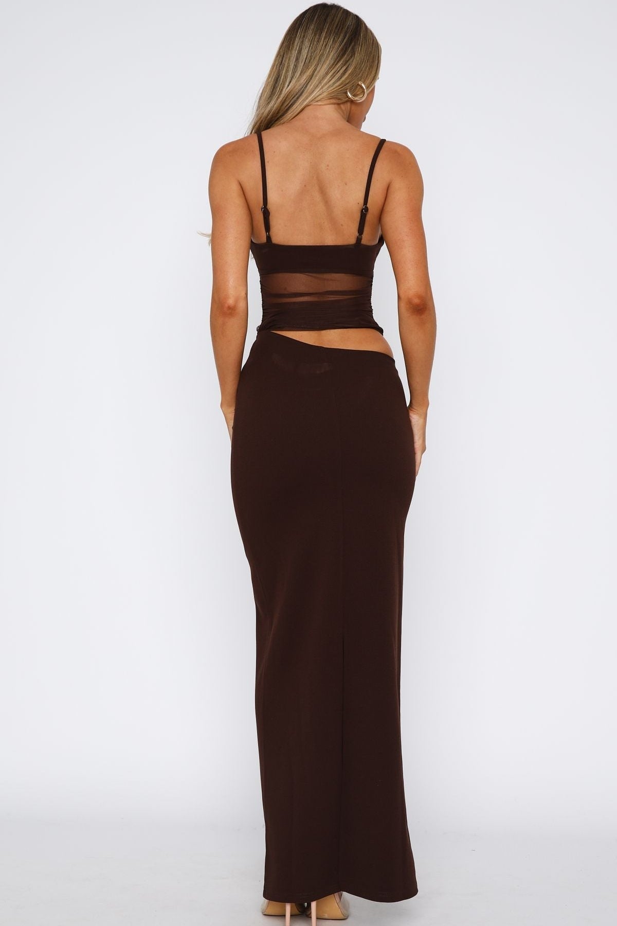 Call Me Up Maxi Dress Chocolate