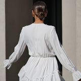 Sharon V-neck Ruffle Mini Dress