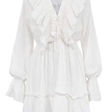 Sharon V-neck Ruffle Mini Dress