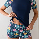 Short Sleeve Surf Suit Two Piece Set