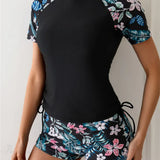 Short Sleeve Surf Suit Two Piece Set
