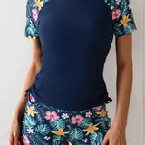 Short Sleeve Surf Suit Two Piece Set