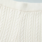 Soft Cable Knit Sweater Pants Two Piece Set