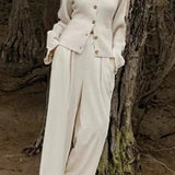 Solid Cinched Waist Elegant Minimal Cardigan Sweater