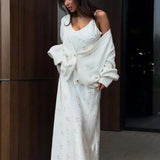 Solid Minimalist Sheer Long Sleeve Sweater