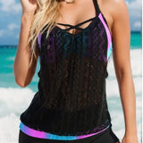 Strapless Line Trunks Swimsuit Two Piece Set