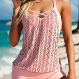 Strapless Line Trunks Swimsuit Two Piece Set