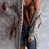 Knitwear New Hot Selling Long-Sleeved Cardigan Sweater Lace