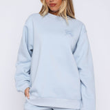 Love You Forever Oversized Sweater Baby Blue