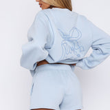 Love You Forever Lounge Shorts Baby Blue