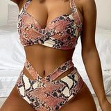 Tie Dye Lace Up Back Halter Two Piece Set