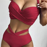 Tie Dye Lace Up Back Halter Two Piece Set