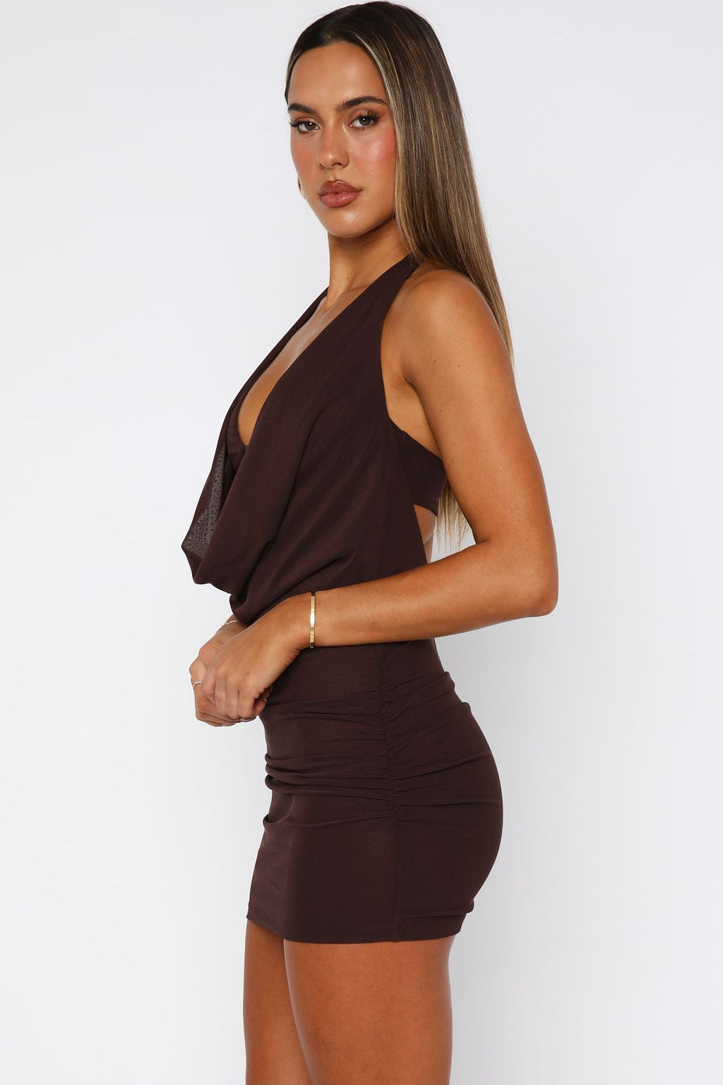 Better Than Revenge Mini Dress Chocolate
