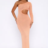 Dusk To Dawn Knit Maxi Dress Sunset Orange